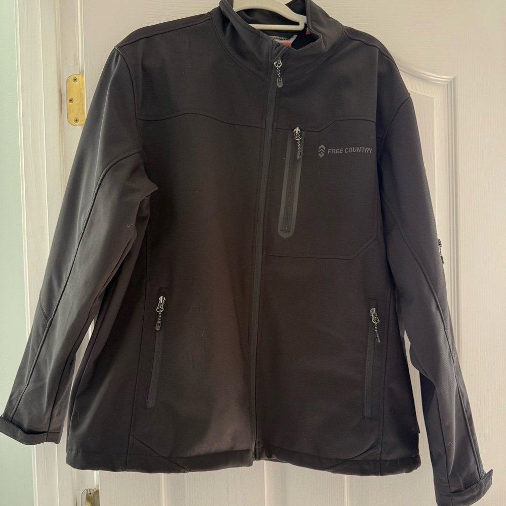 Free Country Black Jacket with Velcro Cuffs